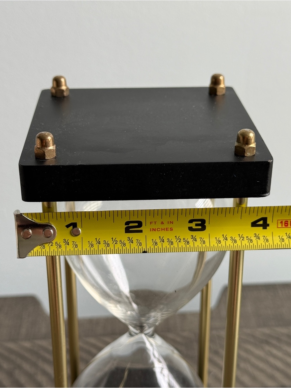 Black & Gold Hourglass Sand Timer - Home Decor Modern - Picture 7 of 7